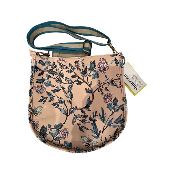 Ah-Dorned Vegan Leather Messenger Tote w/ Matching Crossbody Bag NWT - Picture 2 of 5